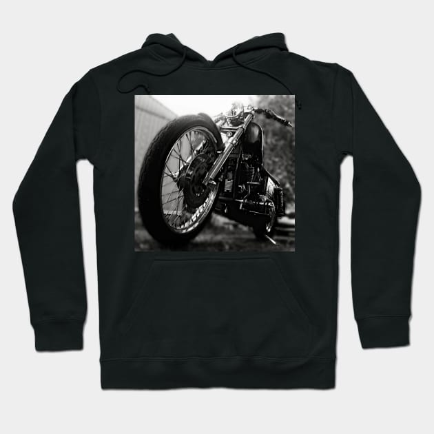 Motorcycle Black & White Hoodie by Atomus